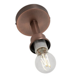 Happy Homewares Contemporary Designer Short Semi Flush Antique Copper Ceiling Light - thumbnail 3