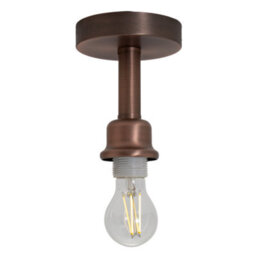Happy Homewares Contemporary Designer Short Semi Flush Antique Copper Ceiling Light - thumbnail 2