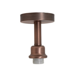 Happy Homewares Contemporary Designer Short Semi Flush Antique Copper Ceiling Light - thumbnail 1