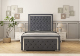 Comfort Beds Sofia Gold Steel Plush Bed Frame - thumbnail 2