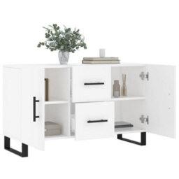 Berkfield Sideboard White 100X36X60 Cm Engineered Wood - thumbnail 4