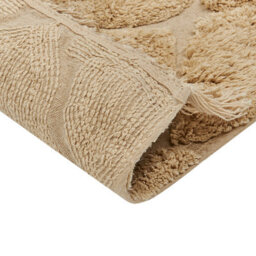 Beliani Moroccan Beige Hand-Tufted Cotton Rug 80 X 150 Cm With Tassels - thumbnail 6