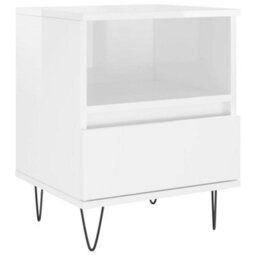 Berkfield Bedside Cabinets 2 Pcs High Gloss White 40X35X50 Cm Engineered Wood - thumbnail 5