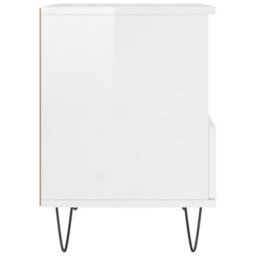 Berkfield Bedside Cabinets 2 Pcs High Gloss White 40X35X50 Cm Engineered Wood - thumbnail 8