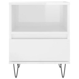 Berkfield Bedside Cabinets 2 Pcs High Gloss White 40X35X50 Cm Engineered Wood - thumbnail 7