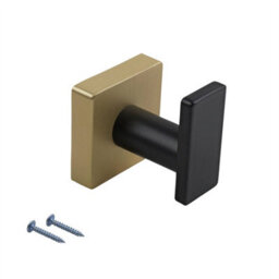Keypak 5 Pack Square Plate Modern Coat Hook - Sleek Wall Mounted Hook Contemporary Home Decor, Easy Diy Installation - thumbnail 2