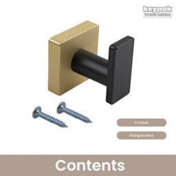 Keypak 5 Pack Square Plate Modern Coat Hook - Sleek Wall Mounted Hook Contemporary Home Decor, Easy Diy Installation - thumbnail 4