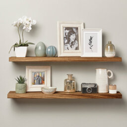 Off The Grain Floating Shelf - Walnut Wall Shelf  80Cm - thumbnail 4