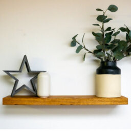 Off The Grain Floating Shelf - Walnut Wall Shelf  80Cm