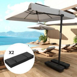 Outsunny Parasol Weights Set Of 2, Parasol Base Weights Bags, Black - thumbnail 8