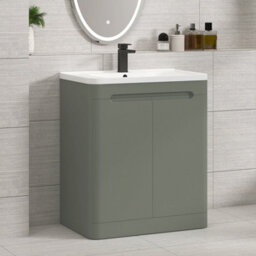 Royal Bathrooms Venice 800mm Matt Nocturne Black Wall Hung Vanity Unit 2 Drawer With Ceramic Basin - thumbnail 5