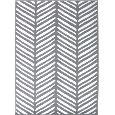 The Rugs Maestro Collection Herringbone Design Rug In Grey - image 1