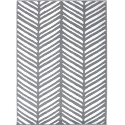 The Rugs Maestro Collection Herringbone Design Rug In Grey - thumbnail 1
