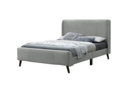 Sareer Furniture Mercury Bed, Modern Upholstered Velvet Bed Frame With Headboard - thumbnail 2