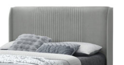 Sareer Furniture Mercury Bed, Modern Upholstered Velvet Bed Frame With Headboard - thumbnail 3