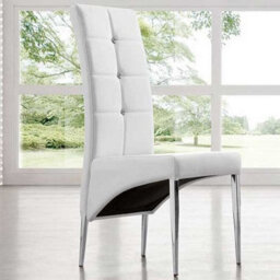 Furniture in Fashion Halo Milano Effect High Gloss Dining Table 6 Vesta White Chairs - thumbnail 4