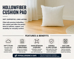 ARLinens Cushion Pad Hollowfiber Inner Insert Scatter Filler Deep Filled Plum Cushion - thumbnail 5