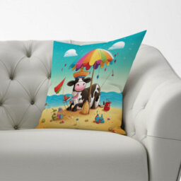 Warren Reed Designer Turtle On A Beach Holiday Cushions 60Cm X 60Cm - thumbnail 2