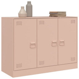 Vidaxl Sideboard Pink 99X39X73 Cm Steel - thumbnail 4