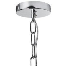 Wyld And Coco Luxeliving Six-Light Pendant Chandelier With Silver Cotton Fabric Shades - 71Cm Diameter, 145Cm Drop - thumbnail 8
