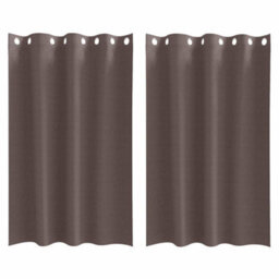Walplus Curtains With Curtains 2 Pcs Dark Brown Polyester - thumbnail 2