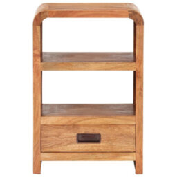 Berkfield Bedside Table 40X30X60 Cm Solid Acacia Wood Honey Finish - thumbnail 3