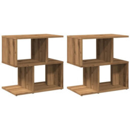 Berkfield Bedside Cabinets 2 Pcs Artisan Oak 50X30X51.5 Cm Engineered Wood - thumbnail 2