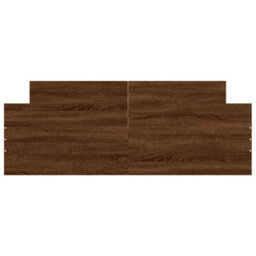 Berkfield Bed Frame With Headboard And Footboard Brown Oak 135X190 Cm - thumbnail 4