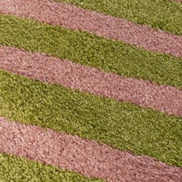 The Rugs Joli Green And Pink Striped Rug Soft Dense Pile Easy To Clean And Pet Friendly For Living Rooms And Bedrooms - thumbnail 5