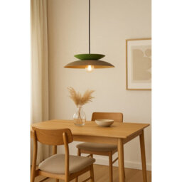 Luminosa Lighting Luminosa Ferro Dome Pendant Ceiling Light Brown, Green 1X E27 - thumbnail 2