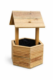 Hand Made Wooden Decking Garden Wishing Well Planter, Trough - thumbnail 3