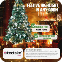 Tectake Christmas Tree - Artificial Christmas Tree With Frosted Tips, Pine Cones, And Metal Stand - 180 Cm - Green - thumbnail 7