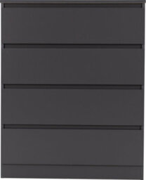 Seconique Malvern 4 Drawer Chest Grey Recessed Handles Metal Runners - thumbnail 2