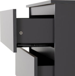 Seconique Malvern 4 Drawer Chest Grey Recessed Handles Metal Runners - thumbnail 6