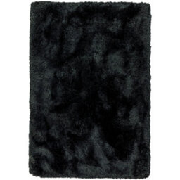Black Handmade , Luxurious , Modern , Plain , Shaggy , Sparkle Easy To Clean Rug For Living Room, Bedroom - 120Cm X 170Cm - thumbnail 1
