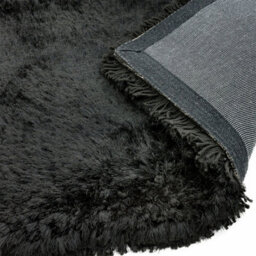 Black Handmade , Luxurious , Modern , Plain , Shaggy , Sparkle Easy To Clean Rug For Living Room, Bedroom - 120Cm X 170Cm - thumbnail 4