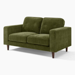 Furniturebox Uk Jasper Green Linen-Look Fabric 2 Seater Sofa - thumbnail 8