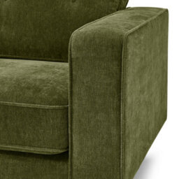 Furniturebox Uk Jasper Green Linen-Look Fabric 2 Seater Sofa - thumbnail 5