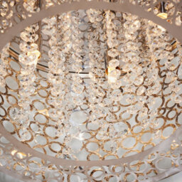 Anson Lighting Filipa Chrome Effect And Clear K5 Faceted Crystal Glass 5 Light Flush Ceiling Fitting - thumbnail 7