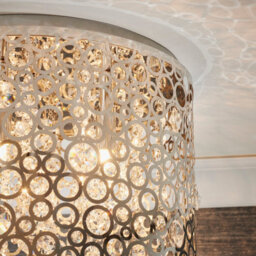 Anson Lighting Filipa Chrome Effect And Clear K5 Faceted Crystal Glass 5 Light Flush Ceiling Fitting - thumbnail 6