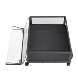 Living And Home 2 Pcs Under Bed And Sofa Storage Box With Transparent Dust Cover And Wheels - thumbnail 5