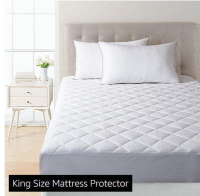 Ameha Mattress Protector Deep 30Cm Fitted Stretch Skirt Quilted Mattress Microfiber Fitted Mattress Cover King (150X200Cm) - image 1