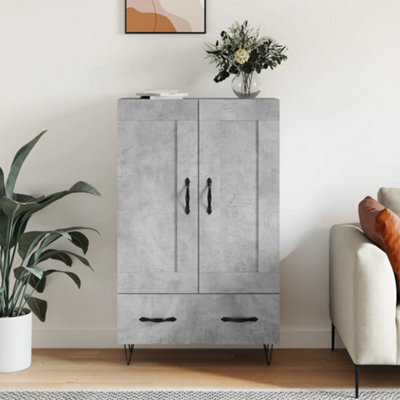 Berkfield Highboard Concrete Grey 69.5X31X115 Cm Engineered Wood - image 1