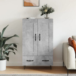Berkfield Highboard Concrete Grey 69.5X31X115 Cm Engineered Wood - thumbnail 1
