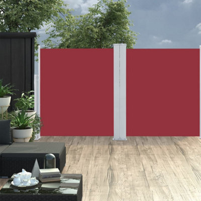 Walplus Retractable Side Awning Garden Sun Shade Canopy Gazebo For Back Door, Porch, Patio 170X600 Cm Red - image 1
