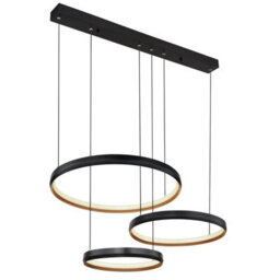 Luminosa Lighting Luminosa Halli Pendant Ceiling Light Matt Black 3X Led Dimmable 2700-6000K Remote Control - thumbnail 1