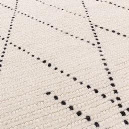 Cream Easy To Clean Geometric Modern , Wool Rug For Living Room, Bedroom - 160Cm X 230Cm - thumbnail 3