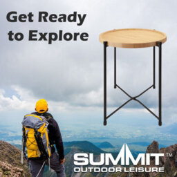 Collapsible Bamboo Table / Tray Round Side Strong Frame - thumbnail 6