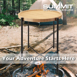 Collapsible Bamboo Table / Tray Round Side Strong Frame - thumbnail 5