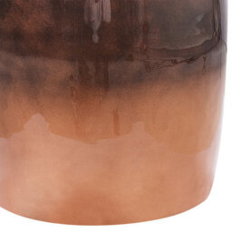 Beliani Modern Glam Iron Drum Side Table Black And Golden Brown 28Cm Round Top For Living Room And Bedroom - thumbnail 5